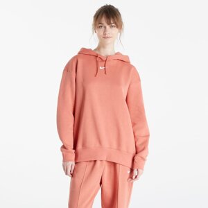 Mikina Nike NSW Essential Clctn Fleece Oversized Hoodie Madder Root/ White S