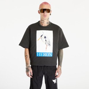 Tričko HERON PRESTON Heron Bird Painted Padded Tee Black/ Blue XXS