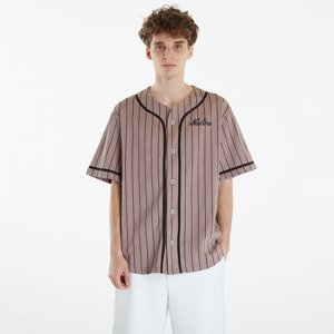 Tričko New Era Pinstripe Jersey Ash Brown/ Black M