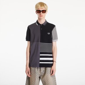 Tričko FRED PERRY Beams Striped Panel Fp Polo T-Shirt Black L