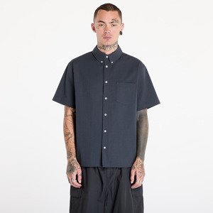 Košeľa Nike Life Men's Short-Sleeve Seersucker Button-Down Shirt Anthracite/ Anthracite L